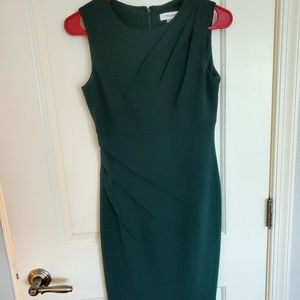 Calvin Klein Dark Green Sheath Dress
